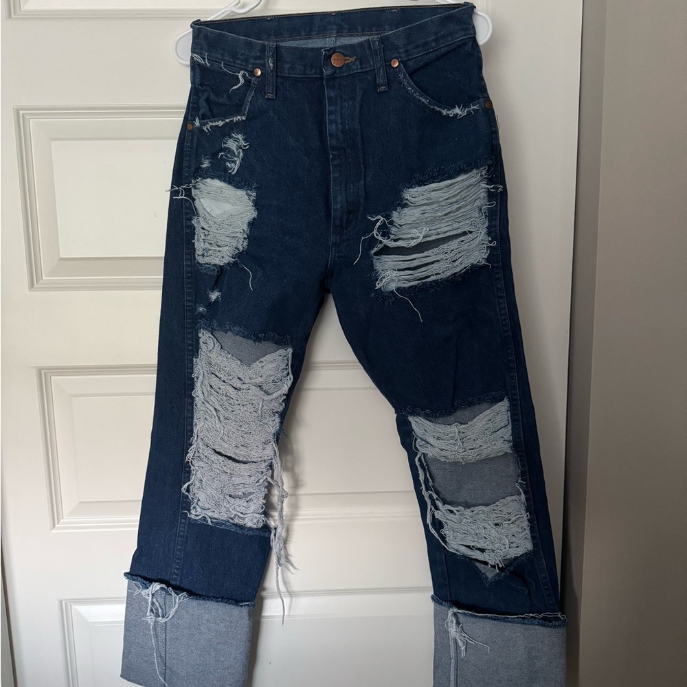 Wrangler Classic Distressed Denim Jeans